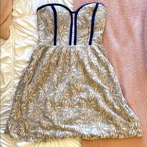 Strapless mini dress